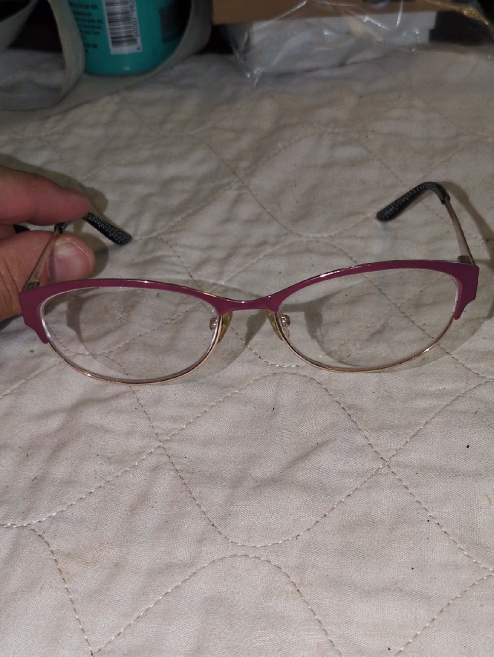 kate spade Camelot Pink and Gold Cat-Eye Glasses